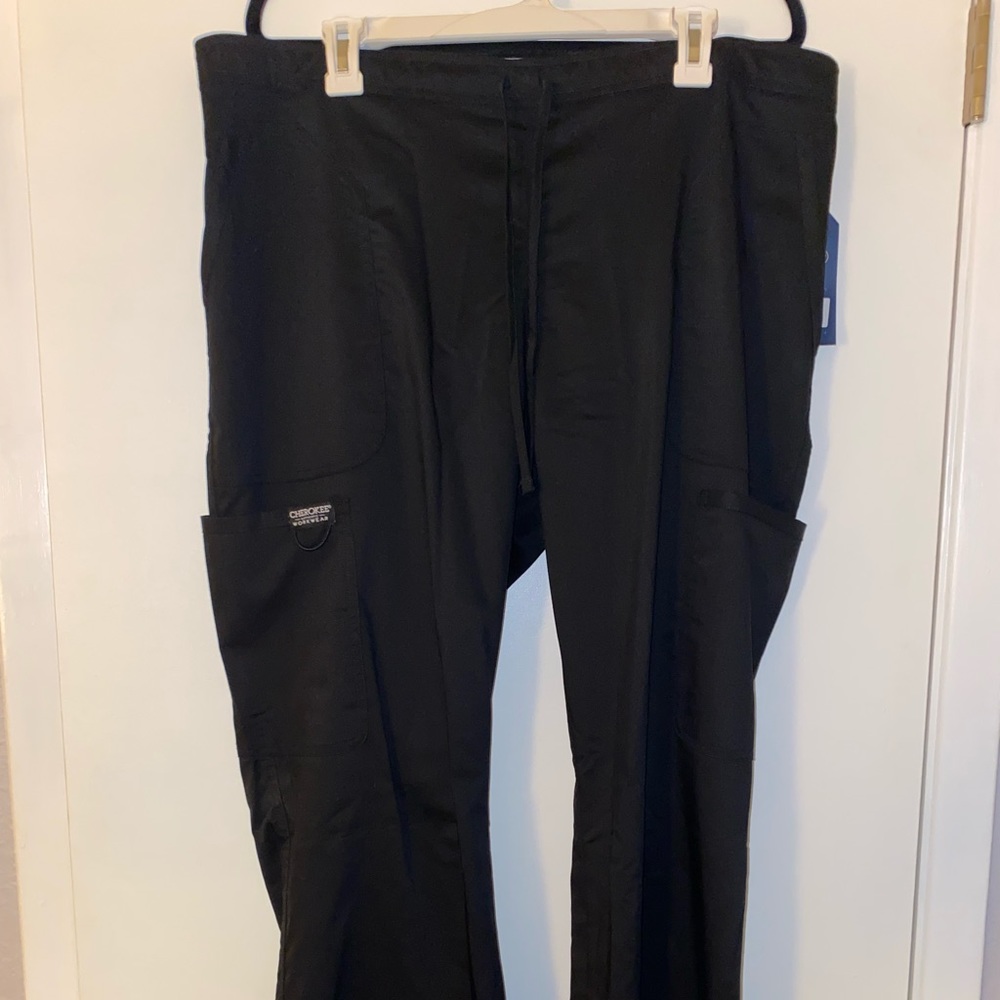 Cherokee Workwear Revolution Drawstring Cargo Scrub Pant XL Petite